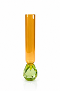 Vaso Monofiore Diamante Verde/Giallo